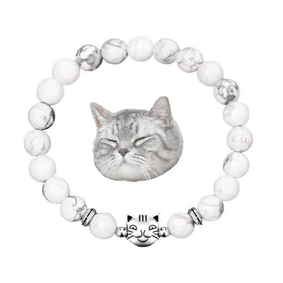 Olivenorma Cat Magic​​ Gemstone Beaded Bracelet - Howlite - image 16