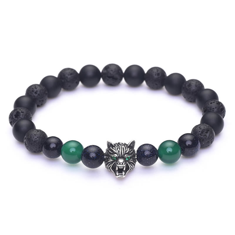 Olivenorma Fenrir Wolf Head Inner-Strength Protection Gemstone Bracelet - image 9