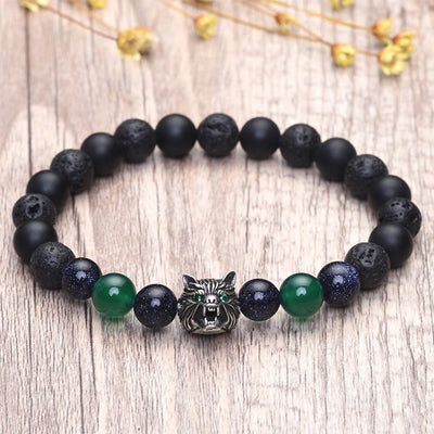 Olivenorma Fenrir Wolf Head Inner-Strength Protection Gemstone Bracelet - image 11