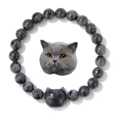 Olivenorma Mystic Meow Charm Crystal Bracelet - Labradorite - image 3