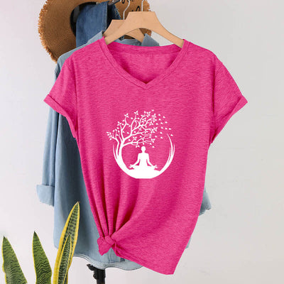 Olivenorma Yoga Meditation Pilates Namaste V-Neck T-Shirt - image 21
