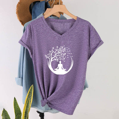 Olivenorma Yoga Meditation Pilates Namaste V-Neck T-Shirt - image 27
