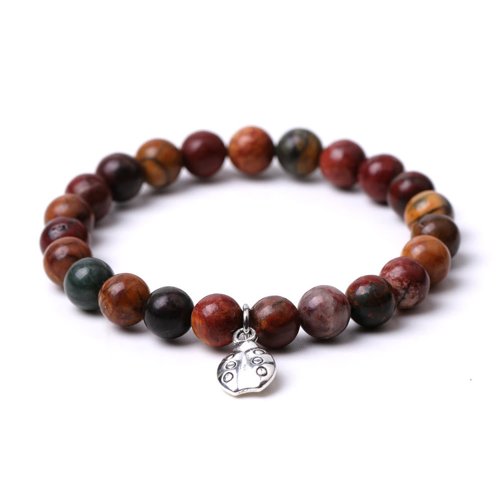 Olivenorma Lucky 7 Ladybug Charm Gemstone Bracelet - image 8
