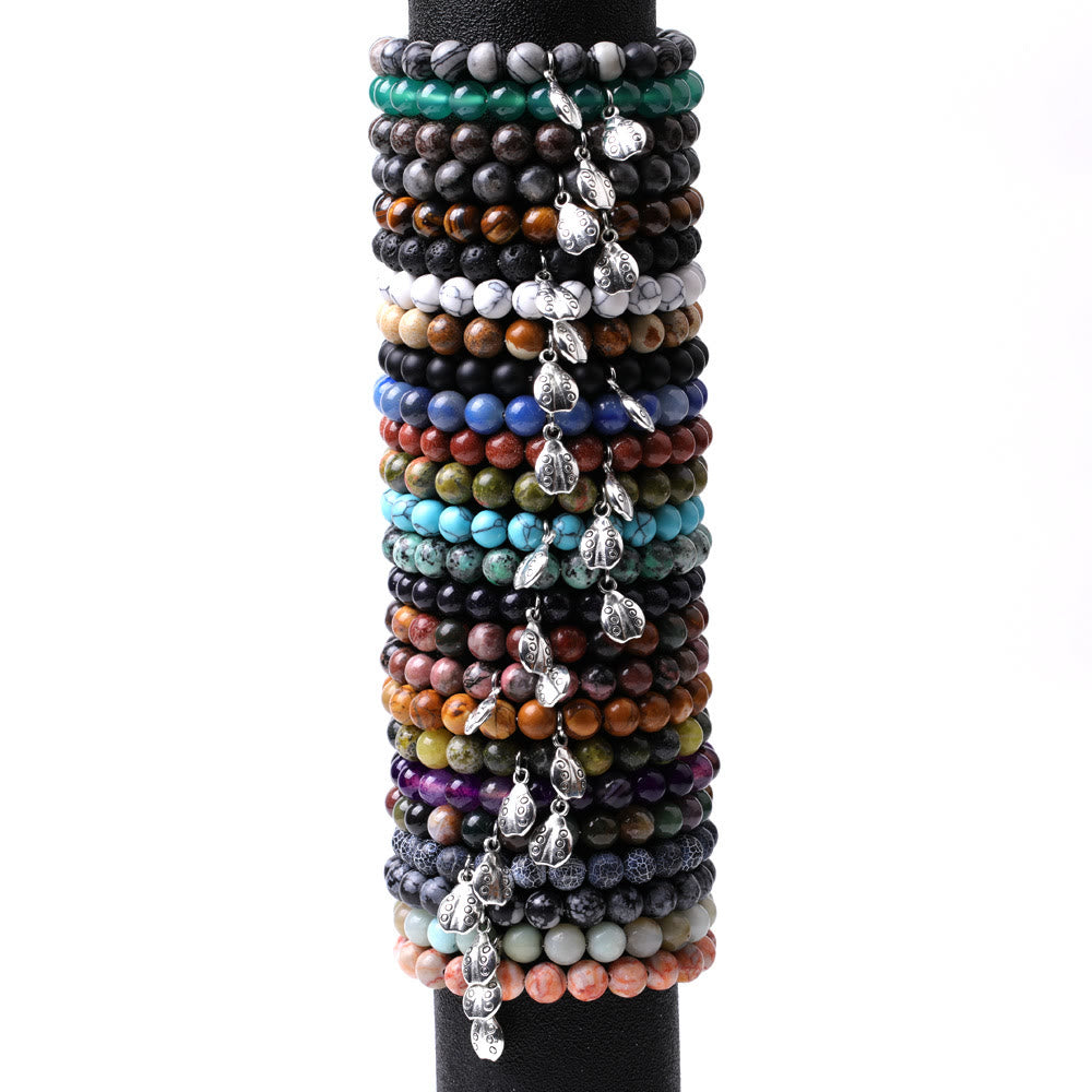 Olivenorma Lucky 7 Ladybug Charm Gemstone Bracelet - image 50