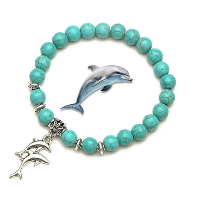 Olivenorma Animals Spirit Guardian Charm Turquoise Bracelets - Dolphin - image 1