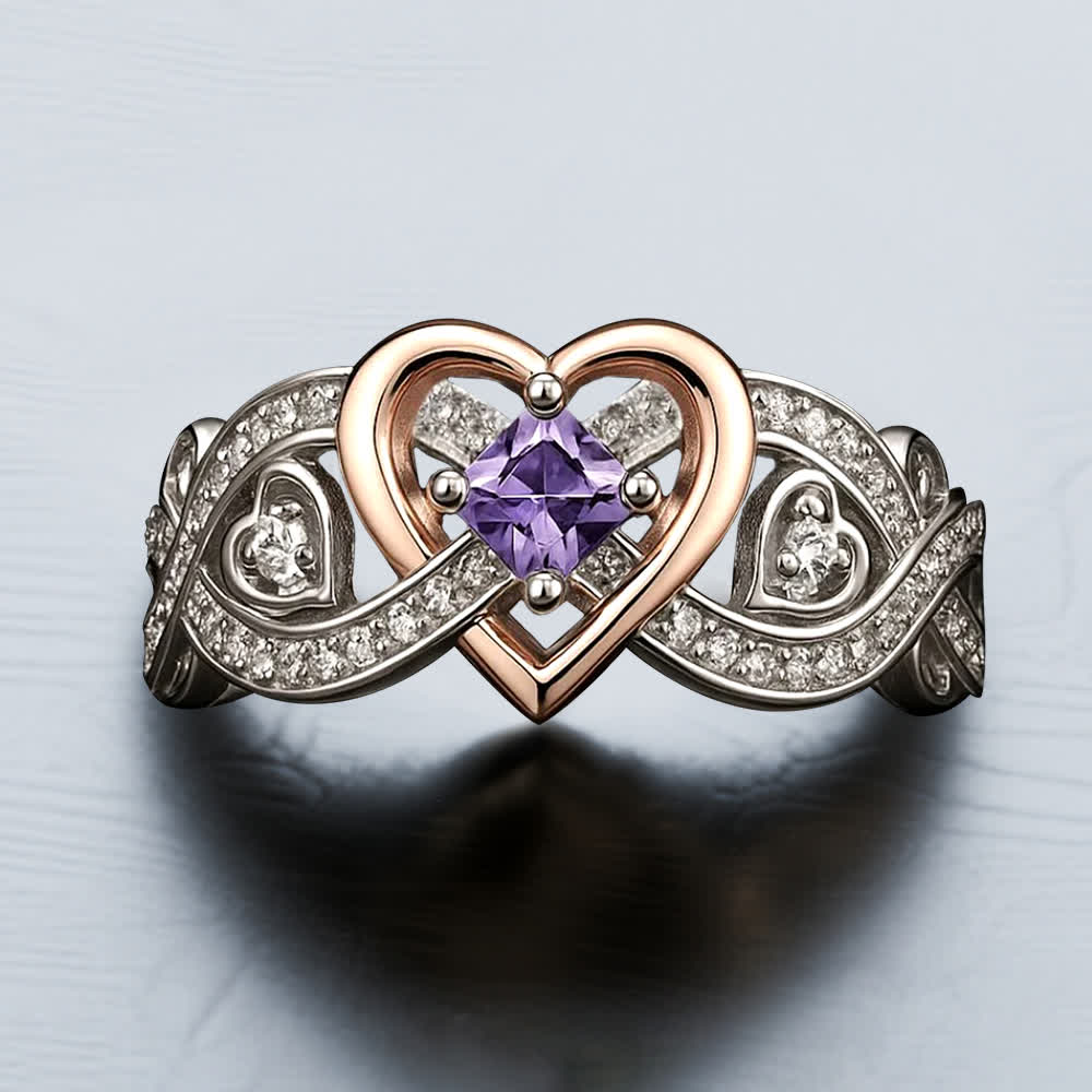 Olivenorma Freyja's Heart Amethyst Love Ring - image 5