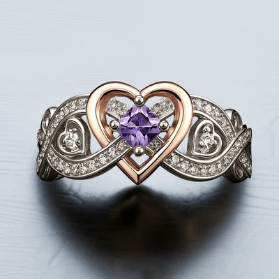 Olivenorma Freyja's Heart Amethyst Love Ring - image 5