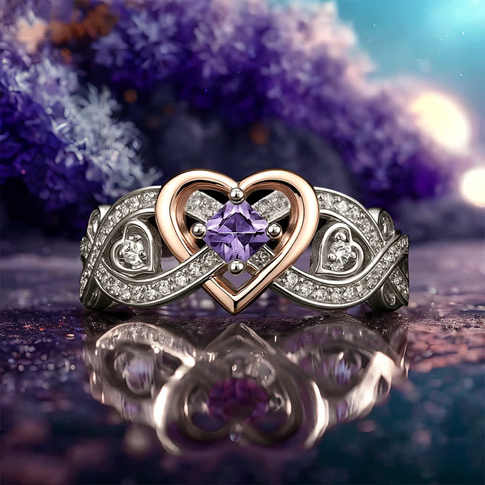 Olivenorma Freyja's Heart Amethyst Love Ring - image 4