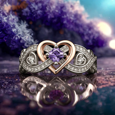 Olivenorma Freyja's Heart Amethyst Love Ring - image 4