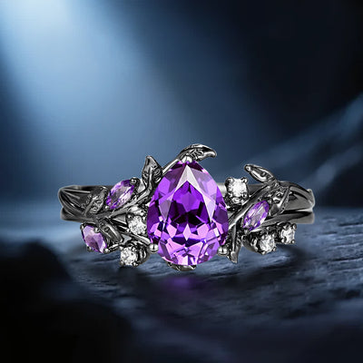 Olivenorma The Enchantress of Twilight Amethyst Ring - US 10 - image 1