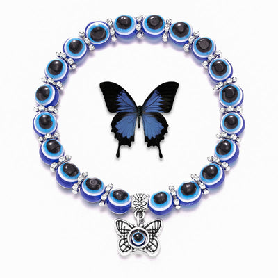 Olivenorma Double Guardians Evil Eye Animals Totem Beaded Bracelet - Butterfly - image 1
