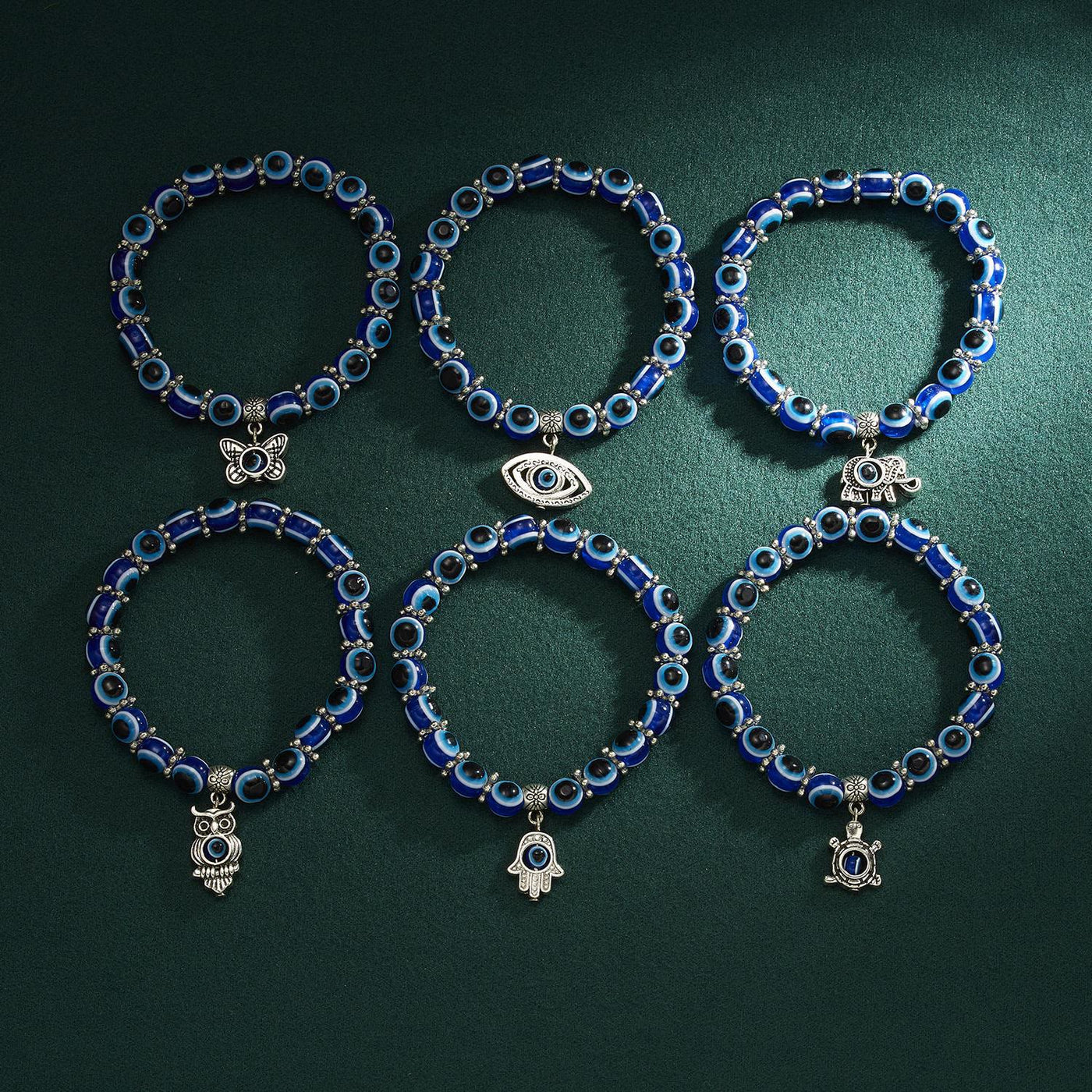 Olivenorma Double Guardians Evil Eye Animals Totem Beaded Bracelet - image 12