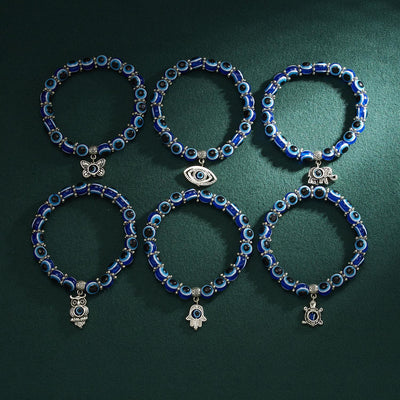 Olivenorma Double Guardians Evil Eye Animals Totem Beaded Bracelet - image 12