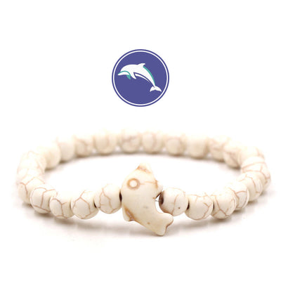 Olivenorma Dolphin's Whisper Gemstone Bracelet - White Turquoise - image 3