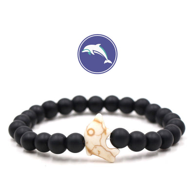 Olivenorma Dolphin's Whisper Gemstone Bracelet - Black Onyx - image 2