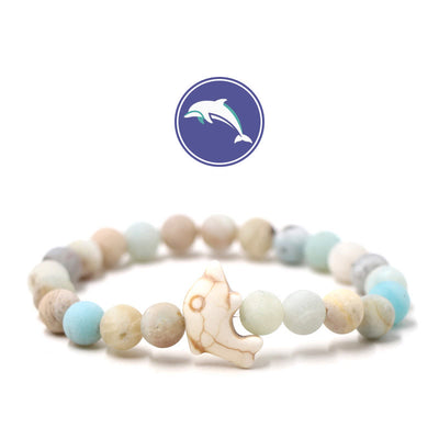Olivenorma Dolphin's Whisper Gemstone Bracelet - Frosted Amazonite - image 8