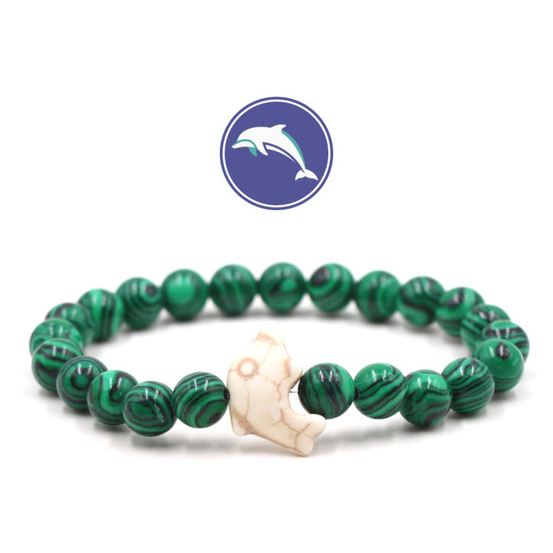 Olivenorma Dolphin's Whisper Gemstone Bracelet - Malachite - image 10