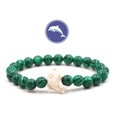 Olivenorma Dolphin's Whisper Gemstone Bracelet - Malachite - image 10