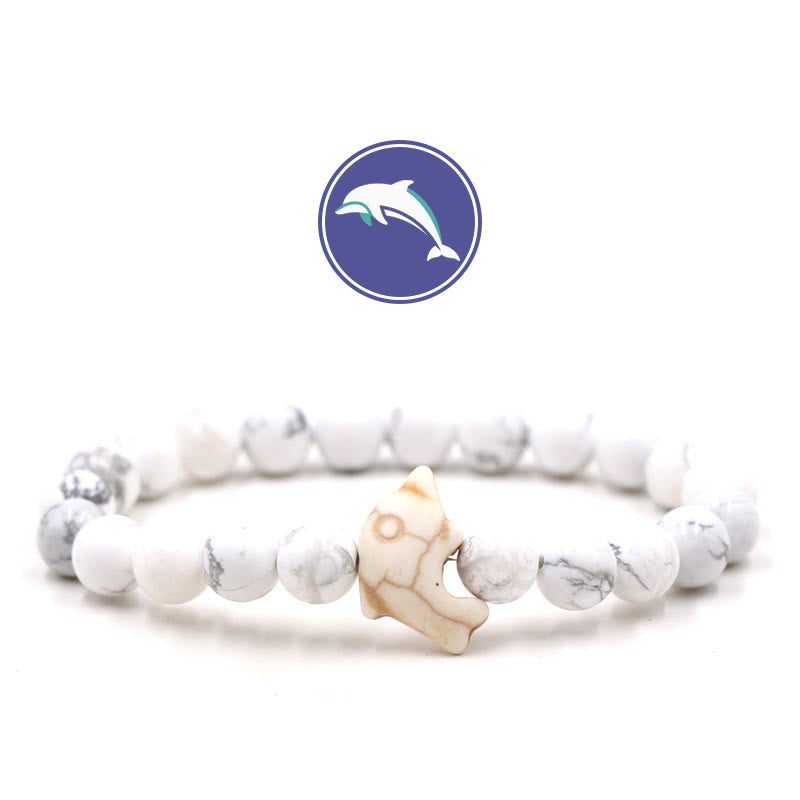 Olivenorma Dolphin's Whisper Gemstone Bracelet - Howlite - image 6