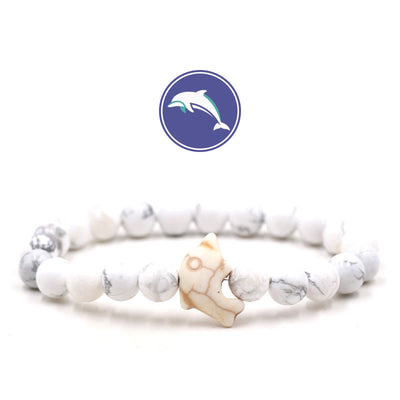 Olivenorma Dolphin's Whisper Gemstone Bracelet - Howlite - image 6