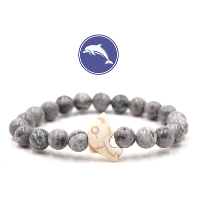 Olivenorma Dolphin's Whisper Gemstone Bracelet - Grey Jasper - image 13