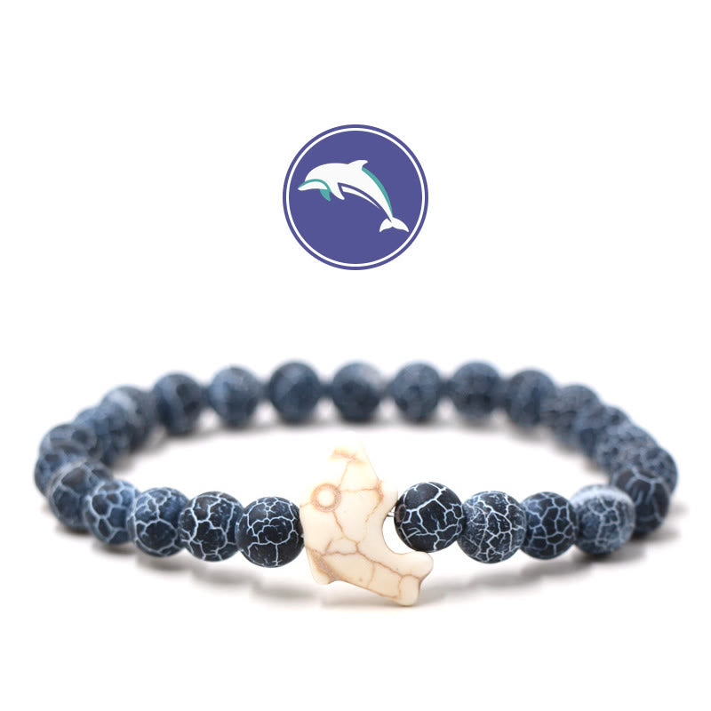 Olivenorma Dolphin's Whisper Gemstone Bracelet - Black Weathered Stone - image 12
