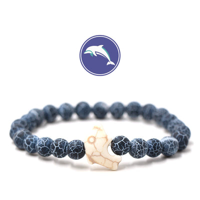 Olivenorma Dolphin's Whisper Gemstone Bracelet - Black Weathered Stone - image 12