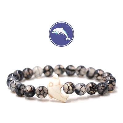 Olivenorma Dolphin's Whisper Gemstone Bracelet - Black Dragon Bone Stone - image 9