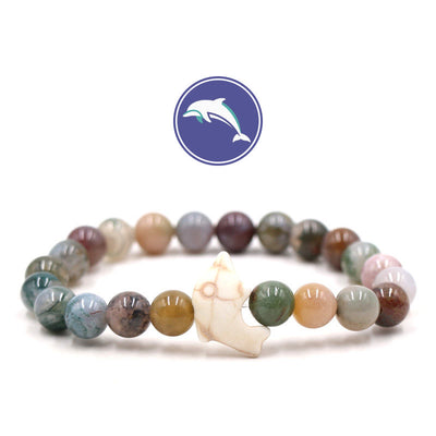 Olivenorma Dolphin's Whisper Gemstone Bracelet - India Agate - image 21