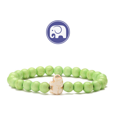 Olivenorma Elephant Wisdom Gemstone Bracelet - LightGreen Turquoise - image 16