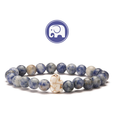 Olivenorma Elephant Wisdom Gemstone Bracelet - Sodalite - image 7