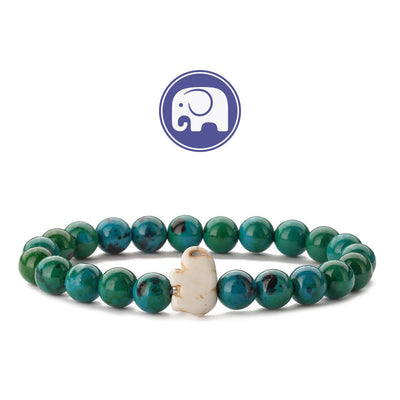 Olivenorma Elephant Wisdom Gemstone Bracelet - Chrysocolla - image 5