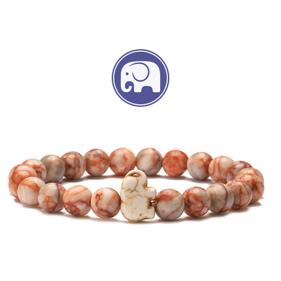 Olivenorma Elephant Wisdom Gemstone Bracelet - Red Net Stone - image 12