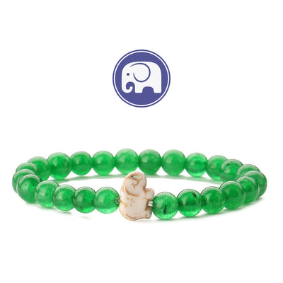 Olivenorma Elephant Wisdom Gemstone Bracelet - Green Chaldecony - image 22