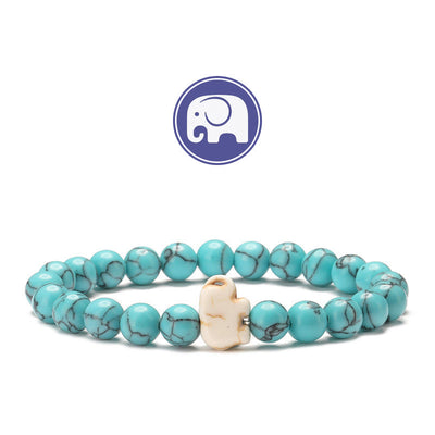 Olivenorma Elephant Wisdom Gemstone Bracelet - Blue Turquoise - image 19