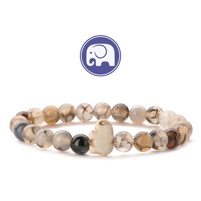 Olivenorma Elephant Wisdom Gemstone Bracelet - Dragon Bone Stone - image 11