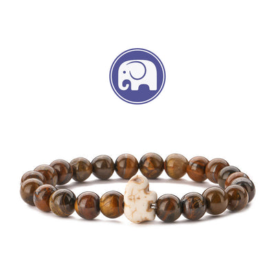 Olivenorma Elephant Wisdom Gemstone Bracelet - Tiger Eye - image 10