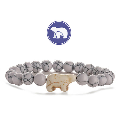 Olivenorma Polar Bear Gemstone Bracelet - White Turquoise - image 3