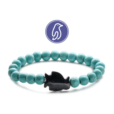 Olivenorma Penguin Guideline Gemstone Bracelet - Turquoise & Blue Sandstone - image 1