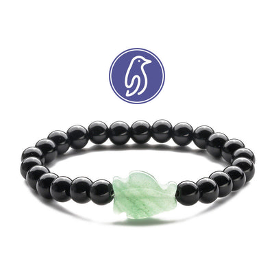 Olivenorma Penguin Guideline Gemstone Bracelet - Obsidian & Green Aventurine - image 21