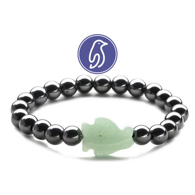 Olivenorma Penguin Guideline Gemstone Bracelet - Hematite & Green Aventurine - image 16