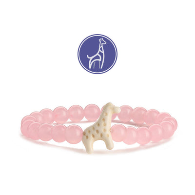 Olivenorma Giraffe Growth Gemstone Bracelet - White Giraffe - Rose Quartz - image 11