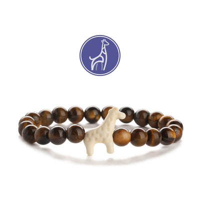 Olivenorma Giraffe Growth Gemstone Bracelet - White Giraffe - Tiger Eye - image 19