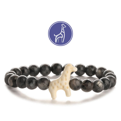 Olivenorma Giraffe Growth Gemstone Bracelet - White Giraffe - Labradorite - image 9