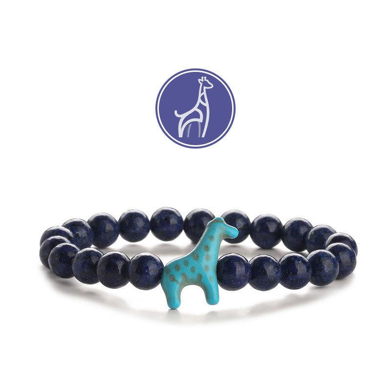 Olivenorma Giraffe Growth Gemstone Bracelet - Blue Giraffe - Lapis Lazuli - image 8