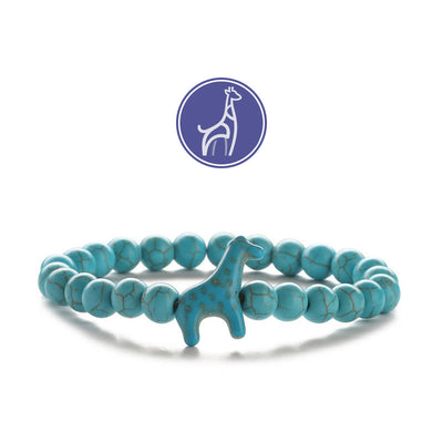 Olivenorma Giraffe Growth Gemstone Bracelet - Blue Giraffe - Turquoise - image 2
