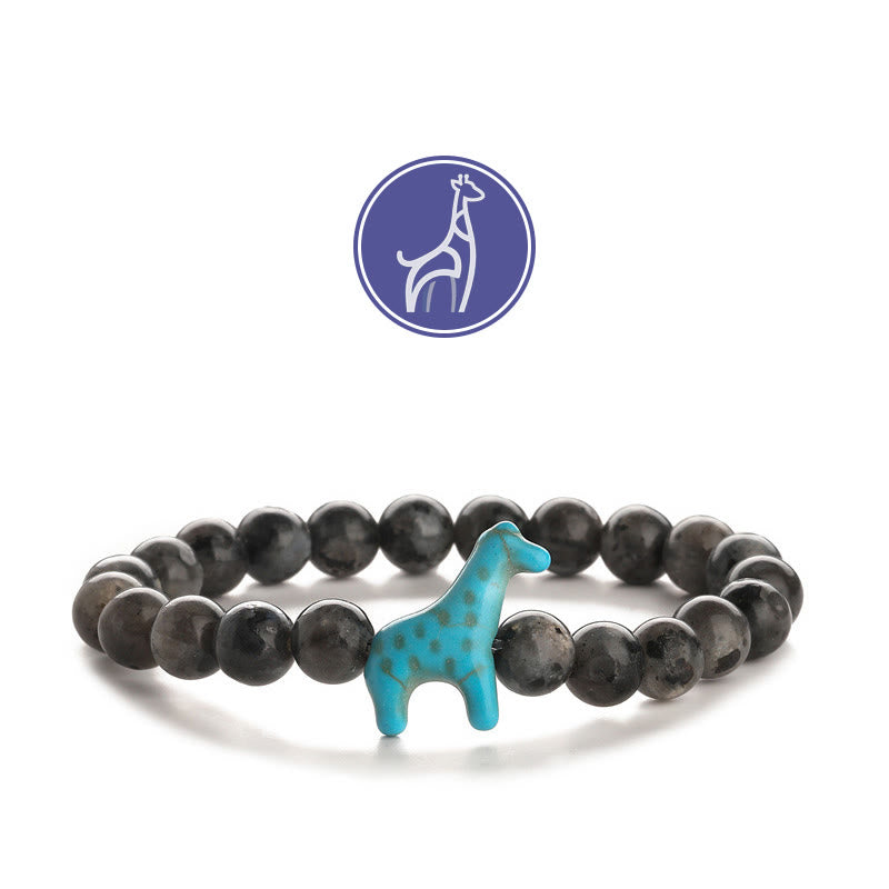 Olivenorma Giraffe Growth Gemstone Bracelet - Blue Giraffe - Labradorite - image 10