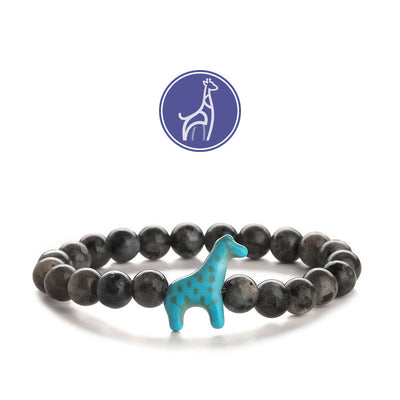 Olivenorma Giraffe Growth Gemstone Bracelet - Blue Giraffe - Labradorite - image 10