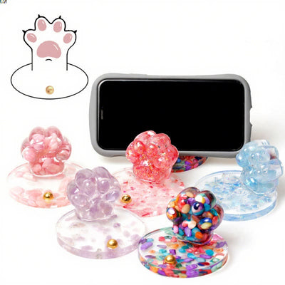 Olivenorma Natural Stone Epoxy Cat Claw Mobile Phone Holder - image 1