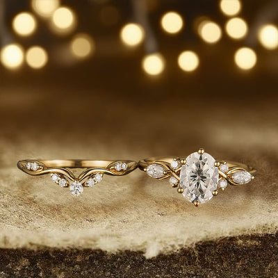 Olivenorma Aurora's Knot Oval Moissanite Ring - image 4